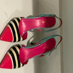 Kate Spade Red and Black Stiletto Heels